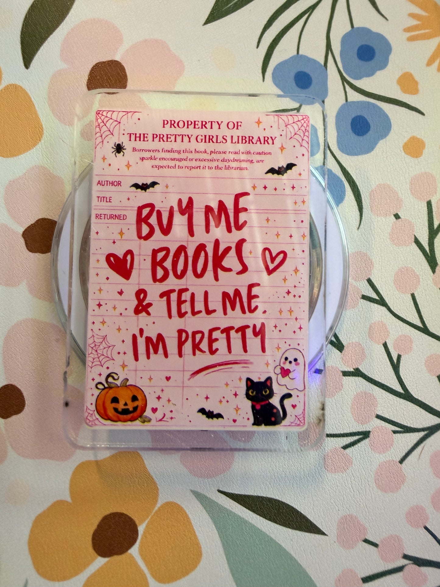 "Buy Me Books" Spooky Magnetic Phone Grip
