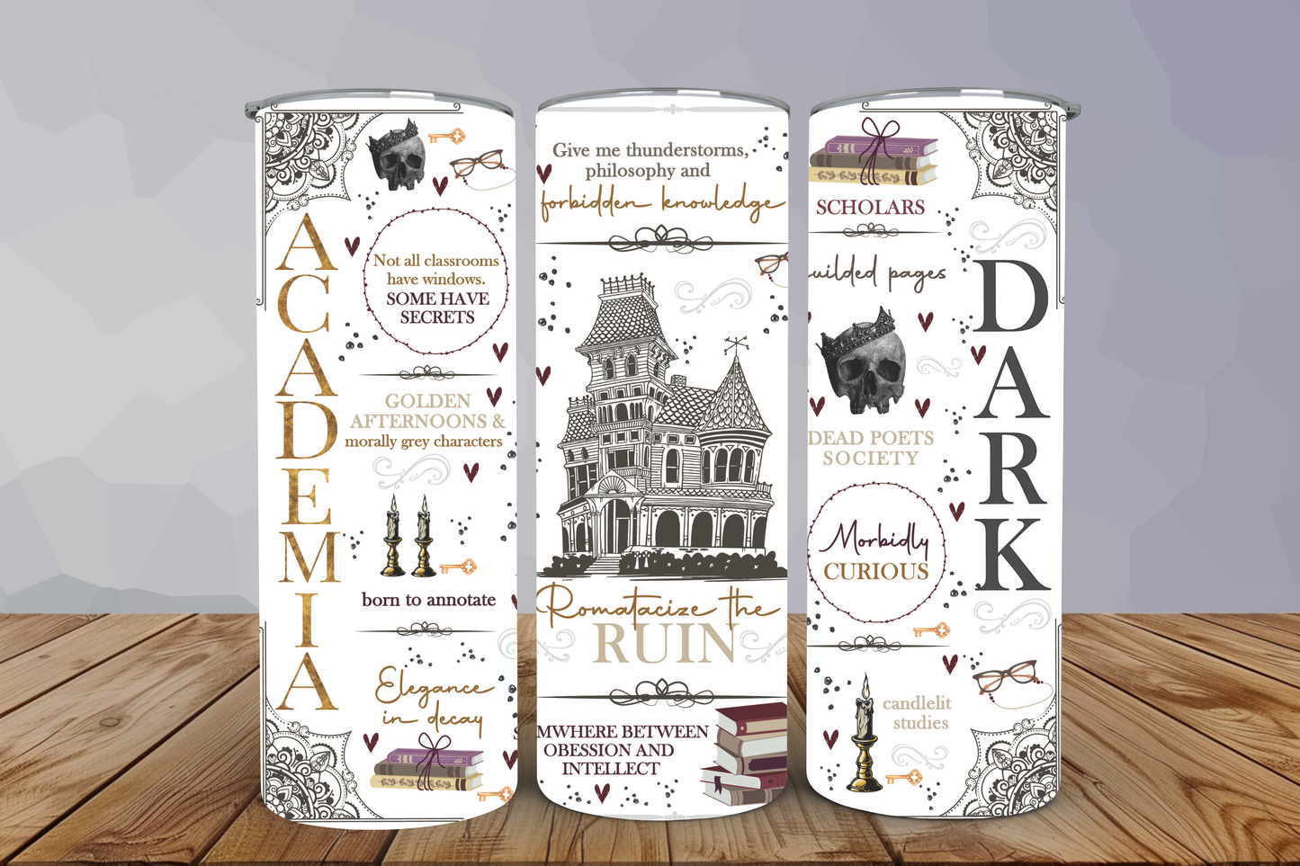 Dark Academia 20oz Tumbler