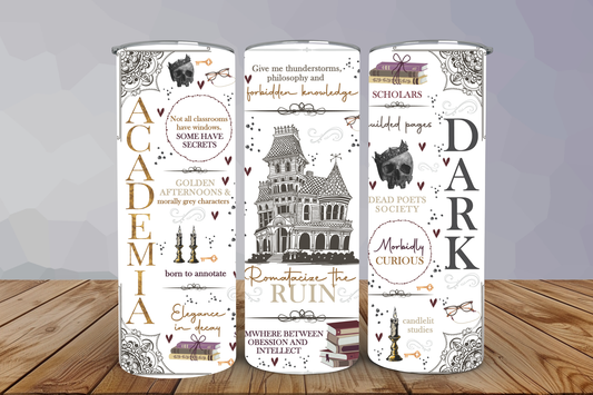 Dark Academia 20oz Tumbler