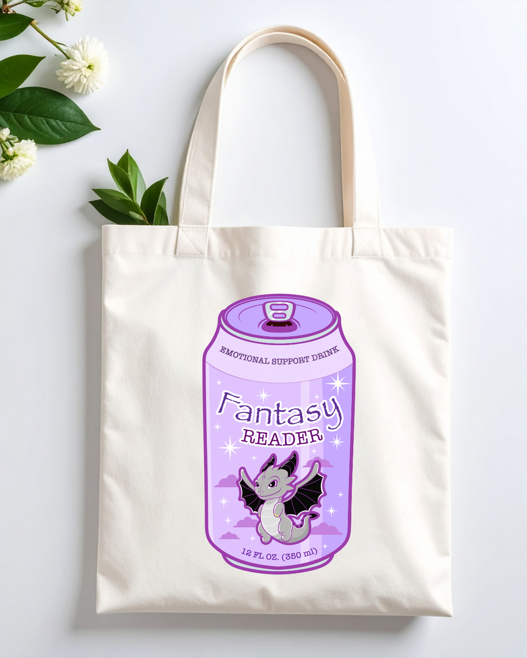 Fantasy Reader Canvas Tote