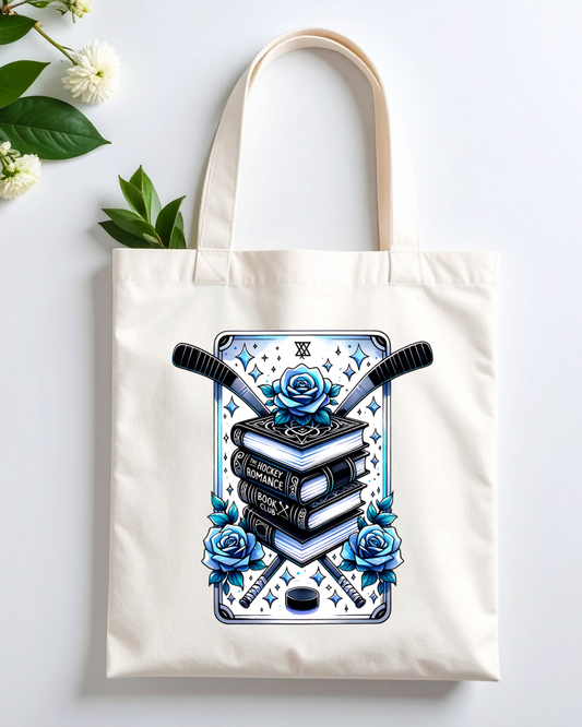 Hockey Romance Canvas Tote
