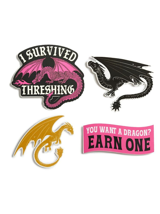 Rebecca Yarros's Fourth Wing: I Survived Threshing Stickers - Sticker Set of 4 cover image