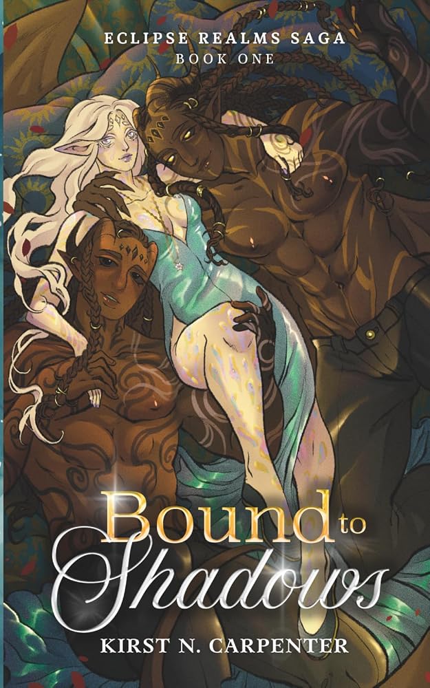 Bound to Shadows: An Epic Dark Fantasy Romance of Light, Shadow, Immortal Bonds, and Found Family (Eclipse Realms Saga) cover image