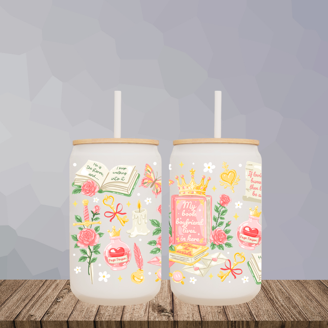 Pink Fantasy 16oz Glass Can