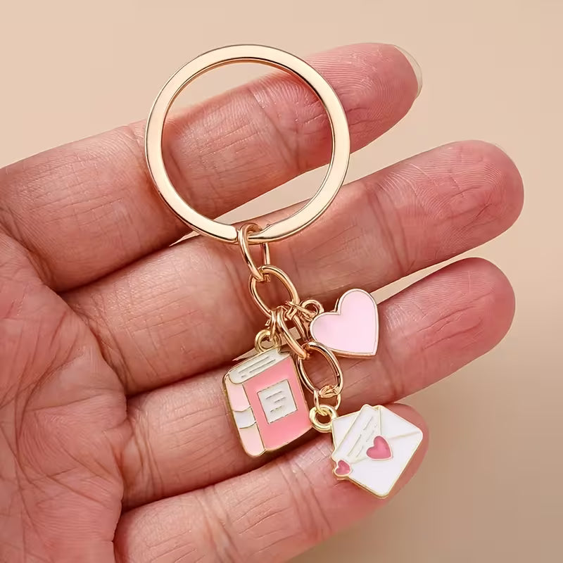 Book Lover Charm Keychain