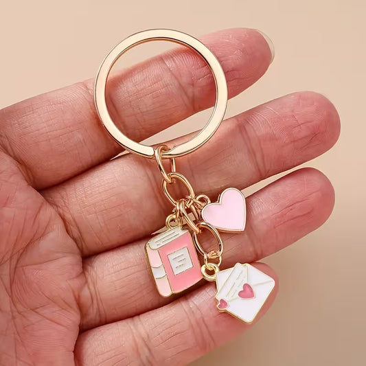 Book Lover Charm Keychain