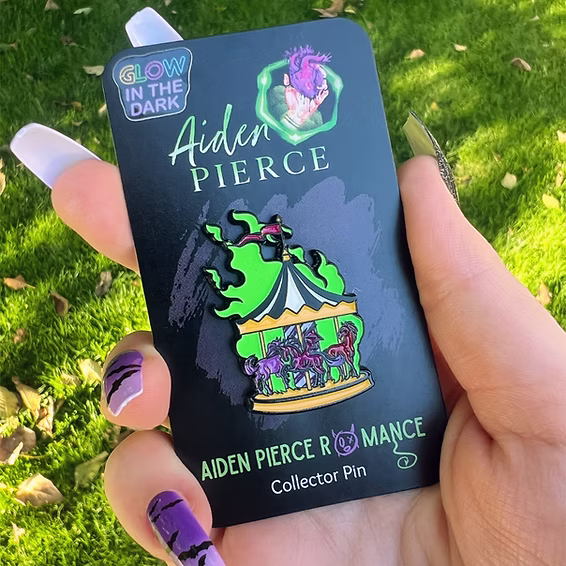 Aiden Pierce Romance Glow in the Dark Carousel Pin