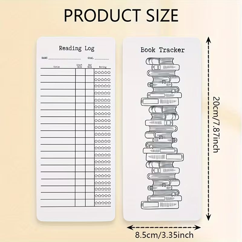 Reading Log Coloring Bookmark
